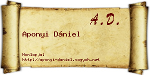 Aponyi Dániel névjegykártya